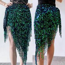 1 chiếc khăn quấn hông hình tam giác đính sequin và tua rua, thích hợp cho múa bụng, trang phục khiêu vũ Latin, kiểu sari với tua rua sequin, thích hợp cho lễ hội, tiệc tùng, hộp đêm, bãi biển, trang trí trang phục độc đáo, phong cách bohemian, cổ điển. - Nhiều màu - Xem 10
