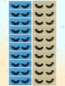 MAANGE 2/20 Pairs Full Strip Lashes Faux Mink Lashes, D Curl Fake Eyelashes Makeup Eye Lashes Strip Lashes, Lashes, Eyelashes, Fake Lashes - Black - View 5