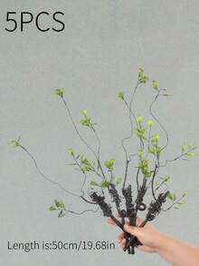 3pcs Artificial Ficus Leaves With Long Stems - Ideal For Floral Arrangements, Home & Office Decor - Can Be Used As Vase Fillers And Bouquet Accents - Great For Home Decor, Office Decor, Mother's Day, Valentine's Day, Easter Decorations, And Various Tabletop Decorations - New Maple Green - View 10