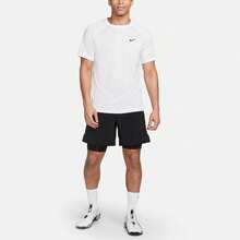 Nike Dri-Fit Ready Solid Breathable Training Short Sleeve T-Shirt, White, Men - 白色 - 查看 2