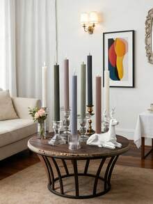 European-Style Fine Striped Long Stick Candle Molds For Making Decorative Candles, Atmosphere Dinner Candles And Holiday Candles - Striped Column Mold - View 7