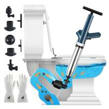 Bomba Destapacaños De Aire, Baños Tuberías Lavabo Drenaje - Azul - Ver 1