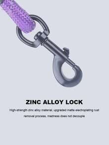 1 pieza Correa para perro, correa reflectante de nailon para mascotas, correa para caminar a prueba de explosiones con mango de espuma, cuerda redonda reflectante, cómoda y resistente - Multicolor - Ver 8