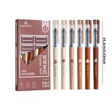 6支/套黑色液体墨水走珠笔，速干凝胶笔，0.5毫米细笔尖，书写流畅，适用于办公室、教室、成人、家庭、教育、考试，凝胶笔和圆珠笔套装，节日文具礼品，返校用品 - 多色 - 查看 5