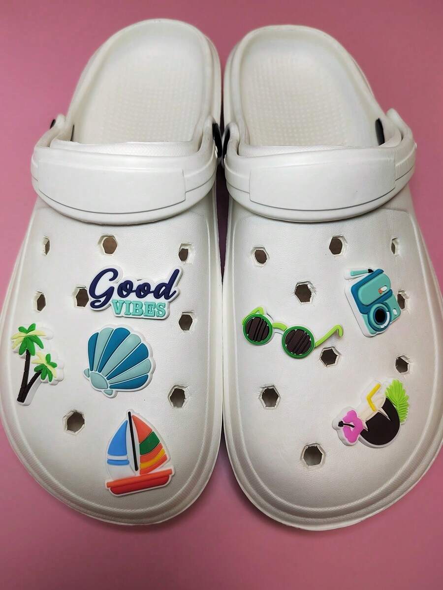 7pcs Tropical Beach Themed Charms For Clogs