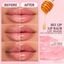 8Pcs Bee Lip Balm Honey Pot, Galentines &Amp; Valentines Day Gifts, Strawberry, Watermelon, Apple Lime, Cherry, Mint, Grapes, Peach, Honey Balm Bulk Gifts, Party Favors, Moisturizing Cracked Lip Care - ColorB - 查看 4