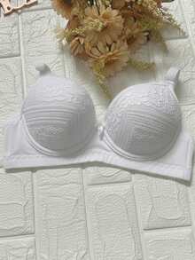 Set Of 3 Lace Bras With Adjustable Straps, Reinforced Cups, Comfortable, Premium Polyamide - 3 白色 - 查看 3