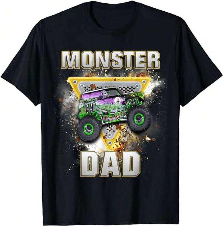 Monster Truck Dad Monster Truck Are My Jam Truck Lovers T-Shirt - màu đen - Xem 1