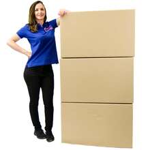 40 Extra Wide Cardboard Packing Moving Boxes Double Walled Popular Choice - Rectangle - View 3