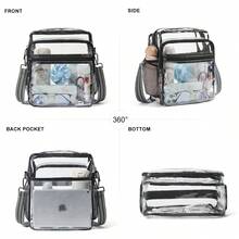 Clear Bag For Women, Clear Crossbody Fanny Pack Stadium Approved, Small Clear Purse For Concerts Festival, Stadium Approved 10.7x 4.5 X 11.5 Clear Transparent Purse Bag For Concerts Sports Events Festivals,Clear Bag Concert,Mother's Day Gift - 吉他帶黑色 - 查看 7