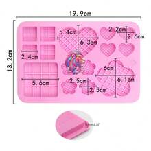 TendenciaMolde Silicona LZS Corazones Flores Tabletas 15 Cavidades ReposteríaCalidad premium - Sorpresa - Ver 4
