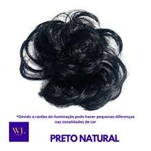 Aplique de Cabelo Para Noiva – Chignon Cacheado Despojado Com Elástico Macio / Extensão Feminina - Coque Castanho Claro - Visão 6