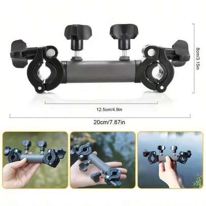 Aluminum Alloy Rotatable & Adjustable Fishing Chair Umbrella Holder, Outdoor Boat Fishing Accessory