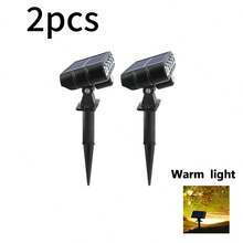 Lampă de grădină cu LED, cu alimentare solară, potrivită pentru exterior, curte, grădină, garaj, gazon, iluminat peisagistic cu senzor de mișcare, alimentată cu energie solară, se încarcă în timpul zilei, se aprinde automat noaptea, iluminat peisagistic cu alimentare solară - lampă de podea - Vizualizare 12