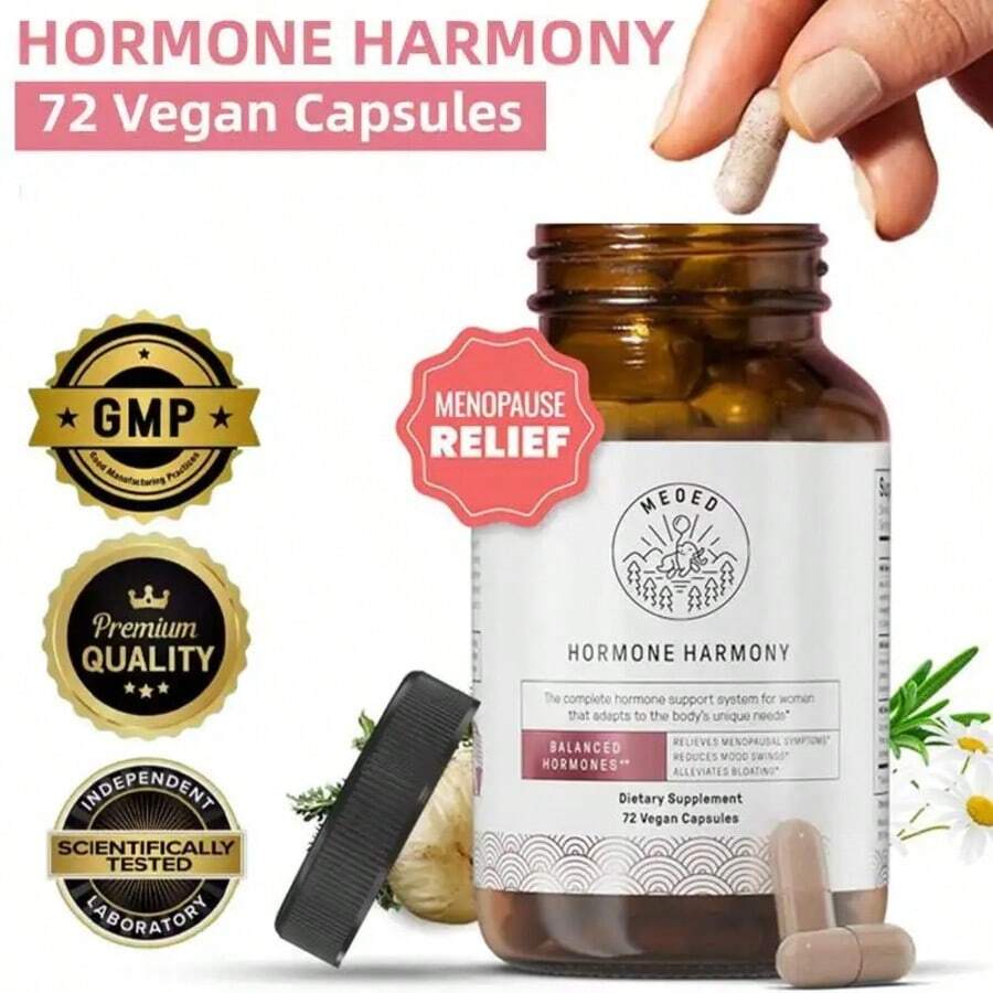 Hormone Harmony Supplement For Women - Natural Hormonal Balance Support | Menopause & Perimenopause Wellness L Helps With Hot Flashes & Mood 72 Capsules - 1 件 - 查看 1