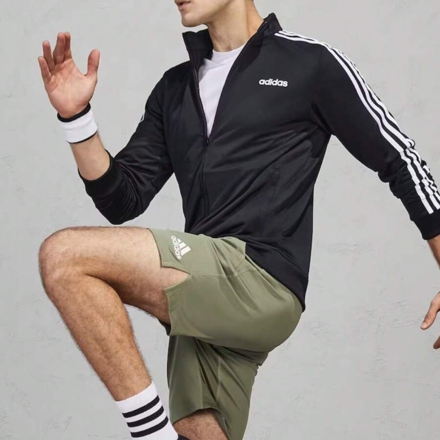 Adidas Men's New Casual Stand Collar Jacket - Black - View 1