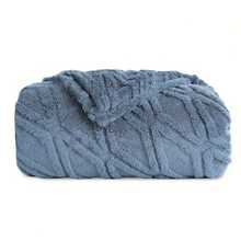 Luxurious Ultra Comfy Blankets King Size 90" X 110" For Bed Sofa And Couch Suitable For All Seasons - Microfiber Lightweight Plush Lozenge Fleece Bed Blanket For Women Girls Light Blue - 02-light Blue - View 8