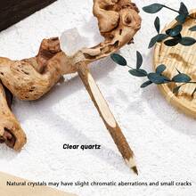 1PC Natural Crystal Rough Stone Magic Pencil DIY Creative Gift For Children Students Energy Crystal Healing Stick Halloween Gift Meditation Mother's D - Wooden Stick Pen - View 22