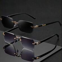 2/1pc Frameless Glasses Sets, Suitable For Music Festivals, Beach Parties And Various Occasions, Premium Business Focus Top Design, Ideal Gift Choice - Multicolor - View 11