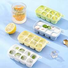 1 pieza Molde de hielo reutilizable de 8 cavidades, hecho a mano y de material suave - Adecuado para hacer cubitos de hielo, postres, chocolates, gelatinas, fácil de desmoldar - Multicolor - Ver 4