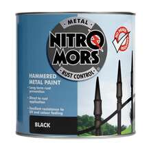 Nitromors Hammered Metal Finish UV Resistant Rust Protection Blk Paint 2.5L - C - View 1