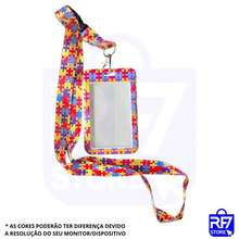 Badge, ADHD, Autism, SUS (Brazilian Public Health System) + Personalized Lanyard - 茶 - 查看 4