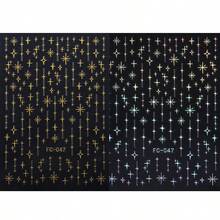 Star Nail Art Stickers 3d Self Adhesive Nail Decals Golden Laser Color Star Design Nail Supplies Accessory - Multicolor - View 10