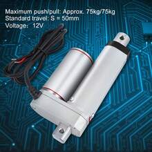 DC 12V Linear Actuator 75KG Maximum Lift 50mm Stroke Electric Motor for Auto Car - Blanco - Ver 6