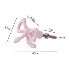 Cartoon Pink Bow Shaped Cabinet/Drawer Pull Handles, Cute Decorative Small Knobs For Home Furniture - A - View 7