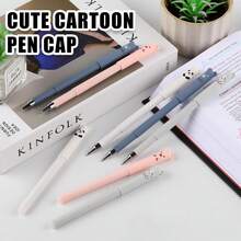 8pcs Erasable Animal Shape Gel Pen 0.35mm Cute Cartoon Blue Ink 24 Refills - Sets - View 5