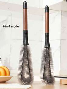 1个/2个装杯子清洁刷，双面长柄杯子/玻璃杯清洁器，彻底去除茶渍 - 咖啡棕 - 查看 7