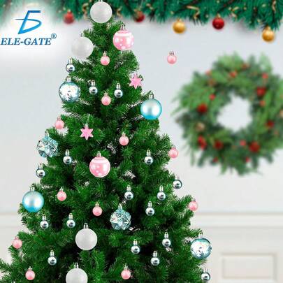 Set de bolas  Esferas Navideñas de Plástico Tipo Espejo descoraciones de arbol hazlo