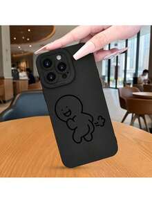 おしゃれで楽しいカップルを使うのかわいい柄ので人気のあるのあるのバレンタインデーや夏のクリエイティブな落下防止フロストモバイルフォンケース  16E/16/16PRO/16PLUS/15/15PLUS/15PRO/15PROMAX/14/14PLUS/14PRO/14PROMAX/13/13PRO/13PROMAX/12/11/Plus/Proを使う - ホワイト - チェックする 5