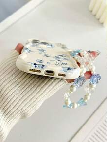 花朵奶油纹理波浪边亮面喷漆防摔手机壳，配串珠手链配件，兼容 17 Pro/17 Air/17/17 Pro Max/16/11/16 Pro/16 Plus/16 Pro Max/16 e/15 Pro Max/13/14/12/XS/XR/7G/8P，Galaxy A17/A07/S25/S25 Plus/S25 Ultra/A16/A36，11/12 Pro/12/12 X/13 Pro/14 Pro/15 Pro，10/9/Note9/12c/Note11 Pro/Note8 Pro - 彩色 - 查看 4