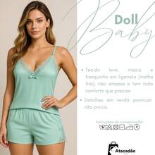 Comfortable Summer Short Doll Baby Doll With Lace, No Padding, Sleepwear, Cute, Cool, And Stylish. - 查看 5