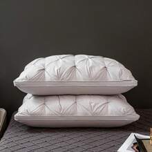 1/2 pièces Oreiller de lit standard, oreiller de sommeil de qualité hôtelière, soutien confortable, rembourrage en microfibre 3D, extrêmement doux et moelleux, lavable en machine, convient aux dormeurs sur le côté/le dos/le ventre, rembourrage alternatif haut de gamme, taille 19x29 pouces, toutes saisons, housse hypoallergénique - Gris - Voir 13