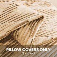 YSTYLE 2 Pieces Velvet Sofa Cushion Covers, Minimalist Pillow Cases, Invisible Zipper Pillow Cover, Decorative Pillow Cases For Sofa Living Room Bedroom - Ginger - View 5