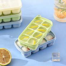 1 pieza Molde de hielo reutilizable de 8 cavidades, hecho a mano y de material suave - Adecuado para hacer cubitos de hielo, postres, chocolates, gelatinas, fácil de desmoldar - Multicolor - Ver 5