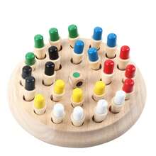 Juego educativo infantil de madera para la memoria, juego de ajedrez con palos, rompecabezas 3D, juego para fiestas familiares. - Albaricoque - Ver 6