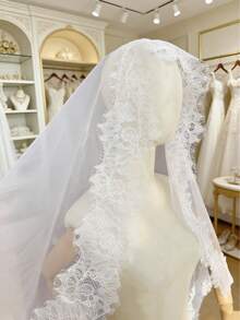Nuevo diseño de 2026 Primavera/Verano Mantilla, Chal, Velo de iglesia, Velo de boda de diseño original - A - Ver 3