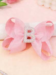 1 bộ 26 chữ cái đính ngọc trai cho bé gái, ruy băng hồng ngọt ngào và kẹp tóc trang trí chữ cái từ A đến Z đính ngọc trai, phụ kiện tóc cho bé gái dịp sinh nhật mùa xuân, kẹp tóc tinh tế cho bé gái với ngọc trai thanh lịch. - Nhiều màu - Xem 2