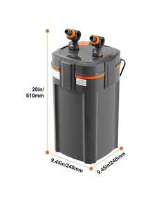 Aquarium Filter 660GPH  5-Stage Canister Filter 235 Gallon  Ultra-Quiet Internal Aquarium Filter With UV Protection  Submersible Power Filter With Multiple Function For Fish Tanks  25W - 黑色 - 查看 10