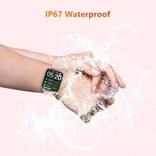 OYIB Sports Smartwatch, 1.69-Inch Touchscreen Display, Supports Message Reminders, With Sleep Monitoring, Exercise Step Counting Functions, Information Reminder Notifications, Compatible With IPhone And Android Phones, Unisex Smart Wristband Fitness Watch, Suitable As A Friend Gift Or Birthday Gift - Đen + Hồng - Xem 5