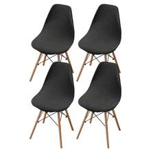 1/2/4/6pcs Striped Solid Color Shell Chair Covers Suitable For Home, Hotel, Banquet - Multicolor - View 14