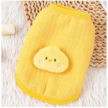 1 pieza Chaleco cálido para mascota de cachorro/gatito/chihuahua, otoño/invierno - Amarillo - Ver 10