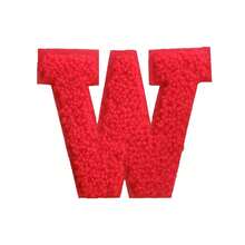 1/26 Pcs New Chenille Multicolor Letter A-Z Embroidery Patches, Iron-On/Sew-On DIY Decorative Appliques For Clothes, Dresses, Hats & Jeans - Red - View 24
