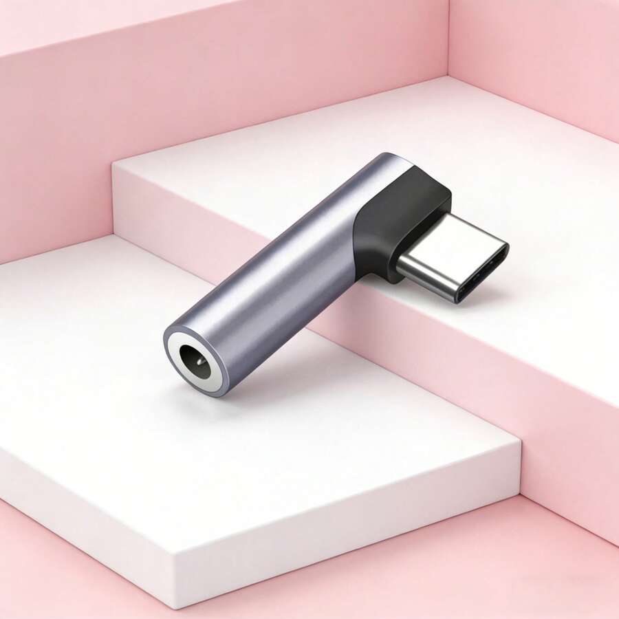 USB Type C 转 3.5mm 耳机适配器，3.5mm 音频 AUX 适配器线，兼容 /Pro， - 黑色 - 查看 1