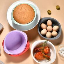 1pc Silicone Cake Mold, Round, Non-Stick Small Baking Mold, 15cm, Easy Release Silicone Bread Cake Mold, DIY Baking Pastry Tool, Silicone Mold For Cake, Cheesecake And Bread - Multicolor - View 5