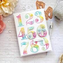 Spellbinders Stitched Numbers 18 Piece Die Set Anniversary Birthday Card Making - A - View 1