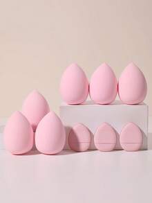 9PCS Makeup Tools Set Including:6PCS Makeup Sponges+3PCS Mini Air Cushion Powder Puffs - Multicolor - View 10